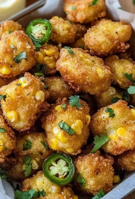 Delicious Jalapeño Corn Nuggets served as a spicy snack