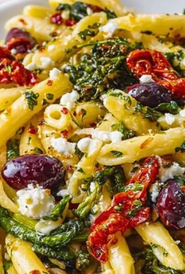 Delicious Mediterranean Pasta with fresh vegetables and herbs