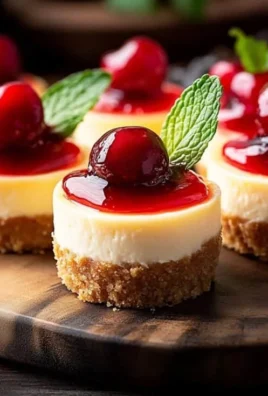 Delicious mini cheesecakes on a platter, perfect for dessert lovers.