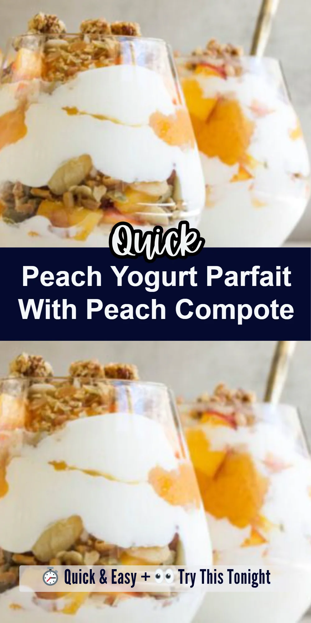 Peach Yogurt Parfait With Peach Compote