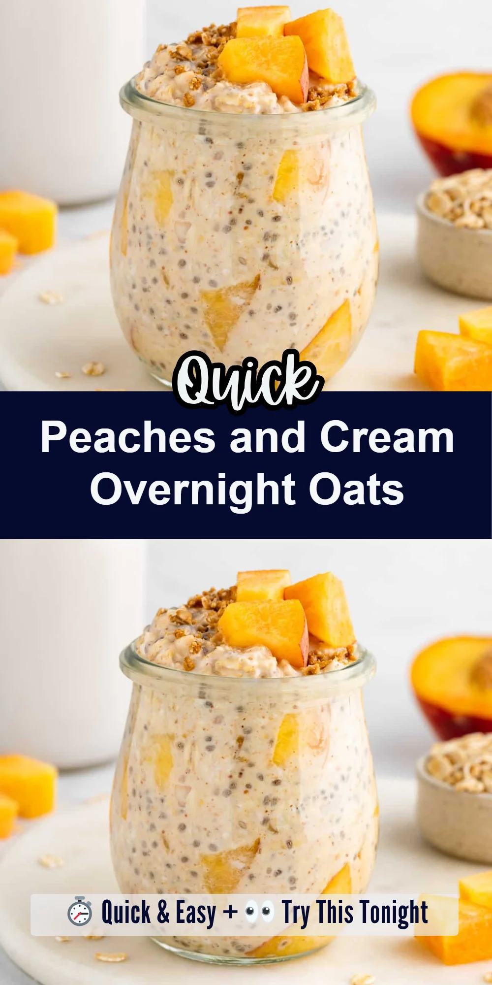 Peaches and Cream Overnight Oats