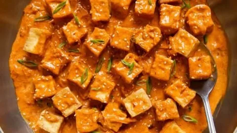 Spicy Tofu with Creamy Coconut Sauce
