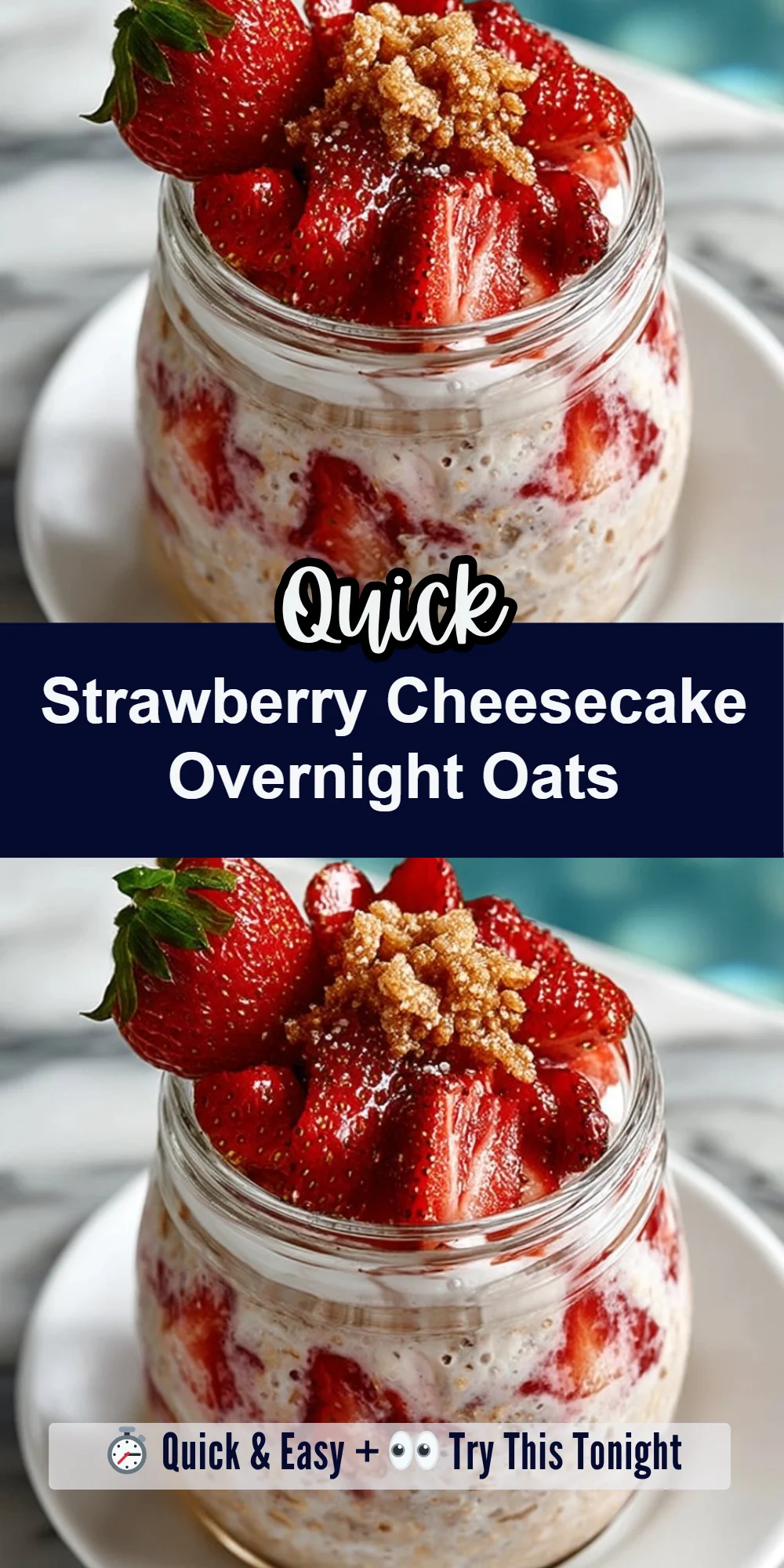 Strawberry Cheesecake Overnight Oats