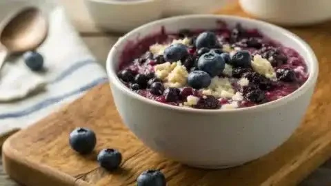 Baked Blueberry Cottage Cheese Breakfast Bowl