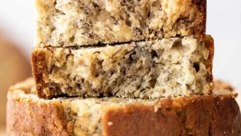 Delicious homemade banana bread fresh out of the oven