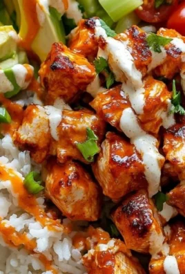 Delicious Buffalo Chicken Bowl with spicy chicken and fresh toppings