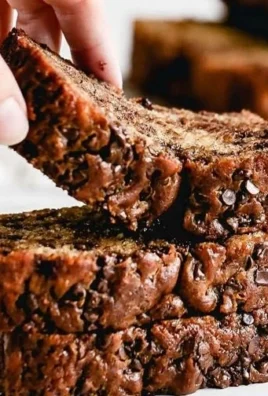 Delicious chocolate chip banana bread fresh out of the oven