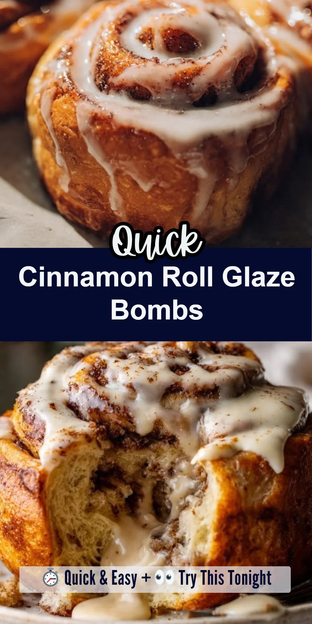 Cinnamon Roll Glaze Bombs