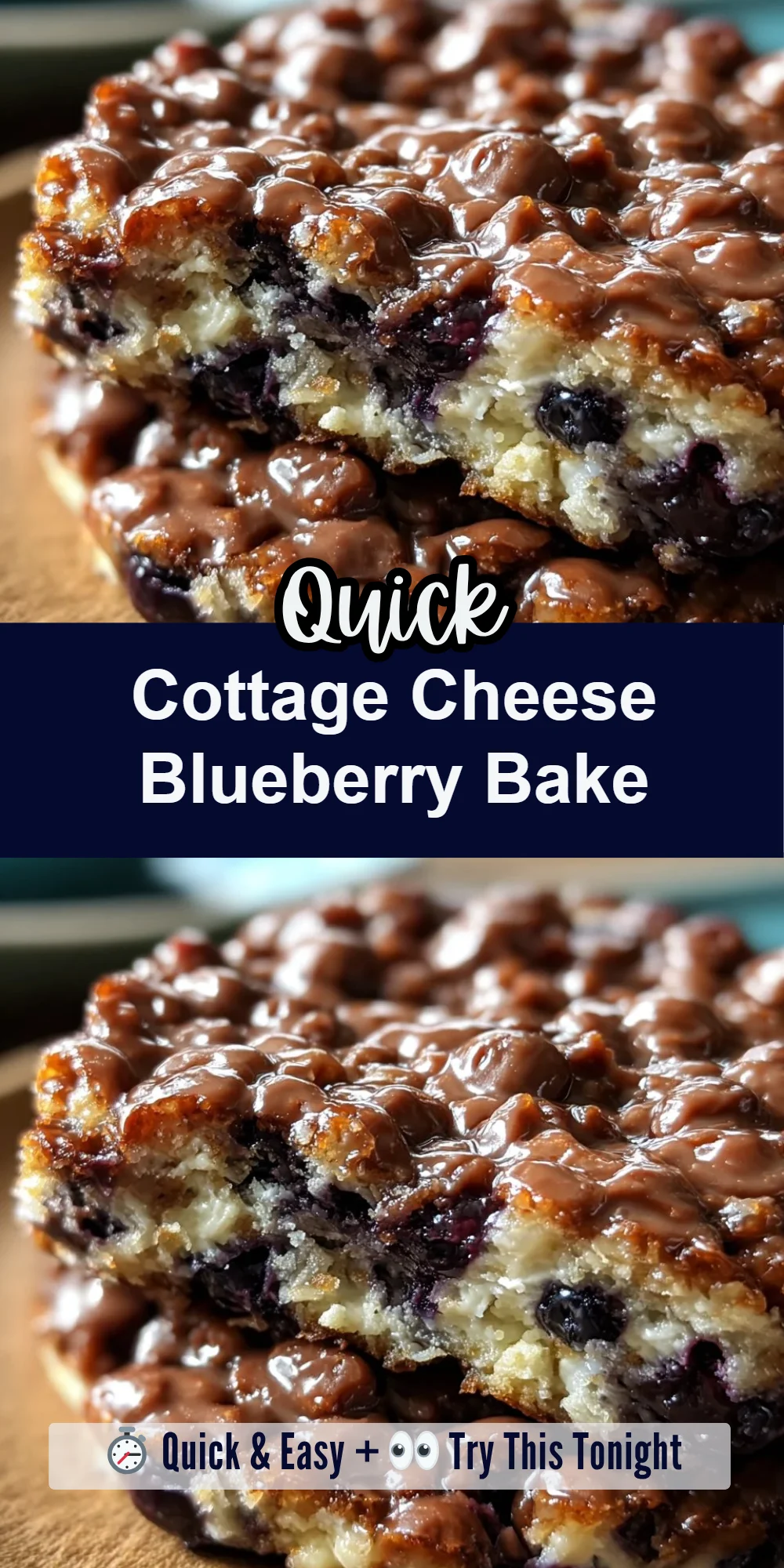 Cottage Cheese Blueberry Bake