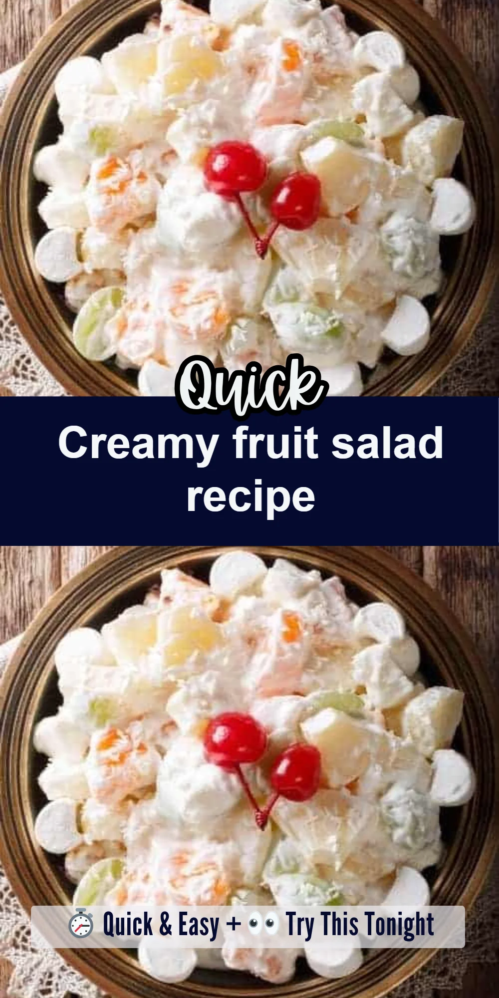 Creamy fruit salad recipe