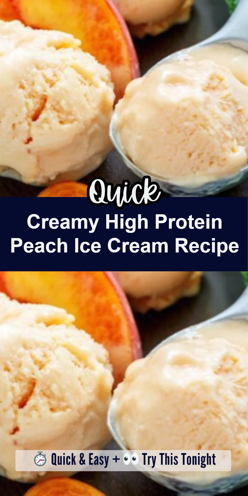 Creamy High Protein Peach Ice Cream Recipe