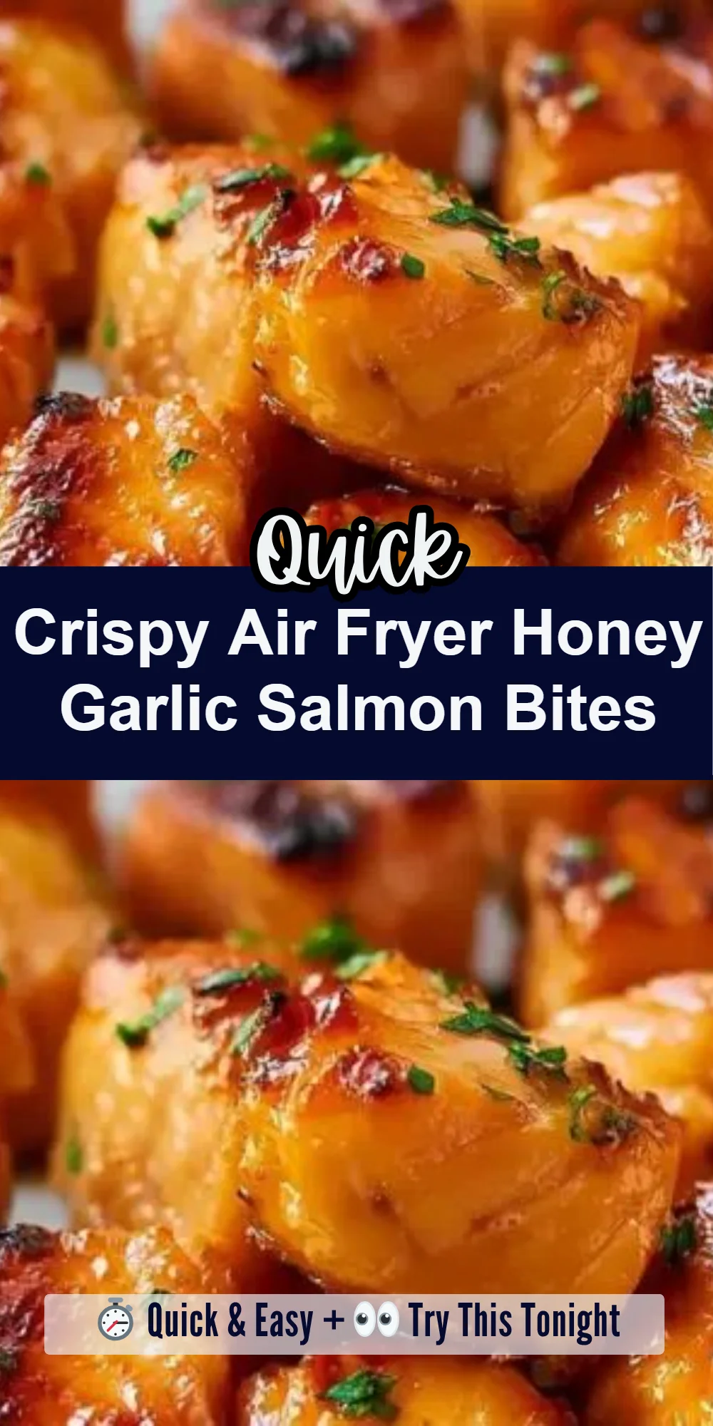 Crispy Air Fryer Honey Garlic Salmon Bites