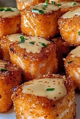 Crispy Bang Bang Salmon Bites served on a plate