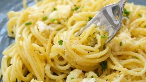 Fried Spaghetti and Scrambled Eggs