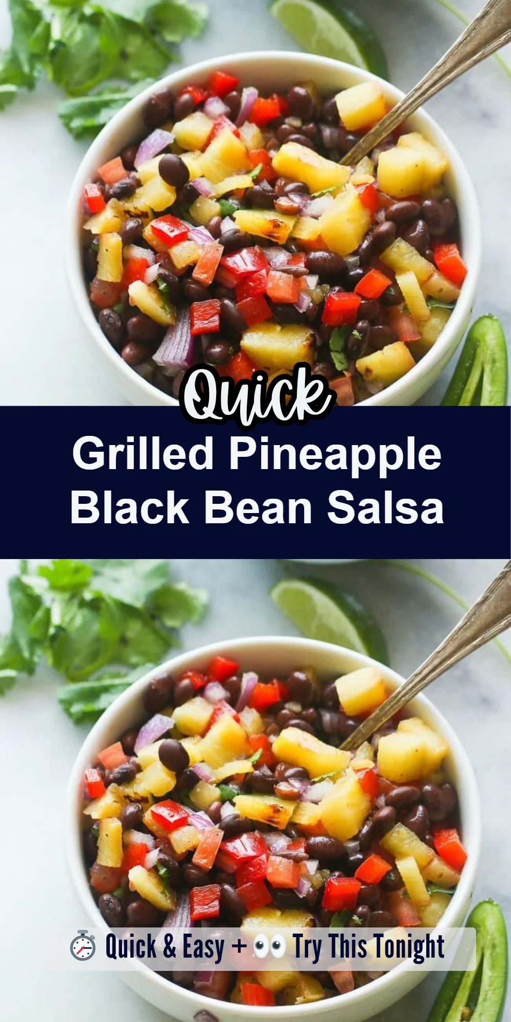 Grilled Pineapple Black Bean Salsa
