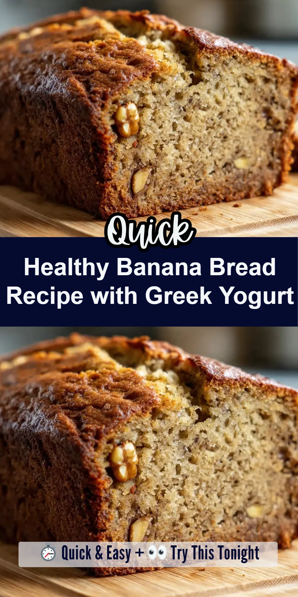 Healthy Banana Bread Recipe with Greek Yogurt