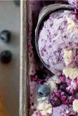 Delicious high-protein blueberry ice cream made with cottage cheese