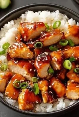 Hot Honey Chicken Bowls with tender chicken and vibrant veggies