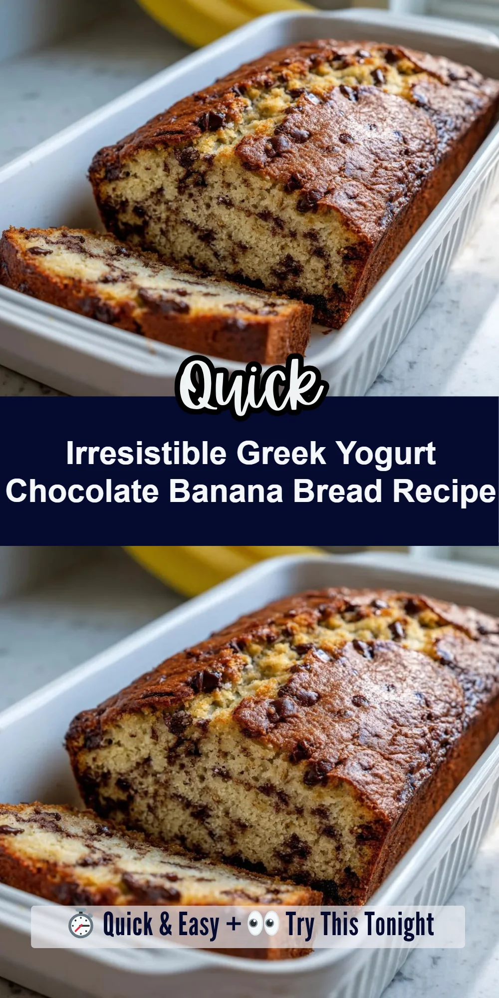 Irresistible Greek Yogurt Chocolate Banana Bread Recipe