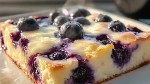 Irresistibly Creamy Blueberry Cottage Cheese Breakfast Bake