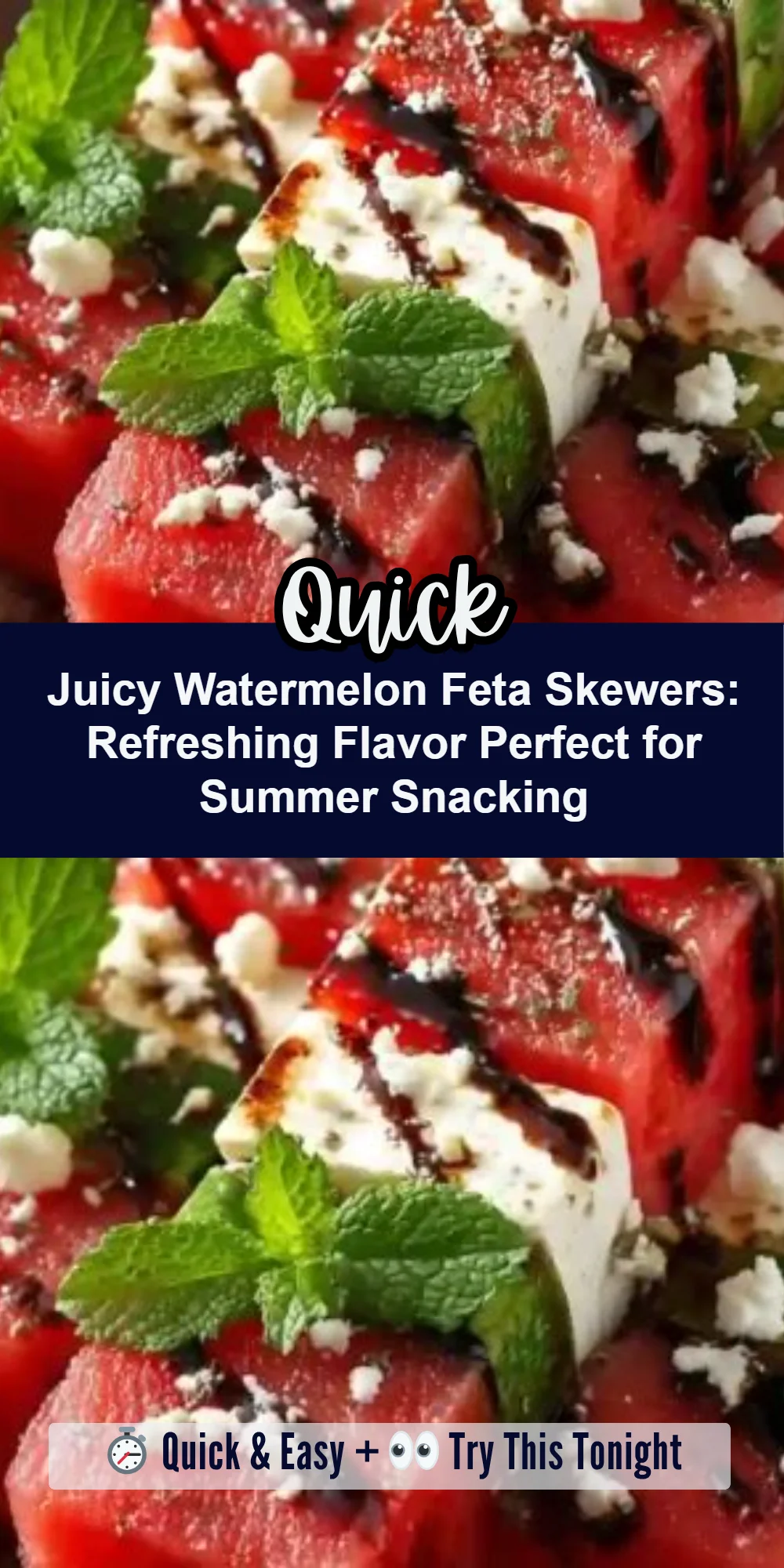 Juicy Watermelon Feta Skewers: Refreshing Flavor Perfect for Summer Snacking