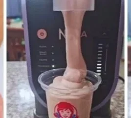 Delicious homemade Ninja Slushie inspired by Wendy's Frosty recipe.