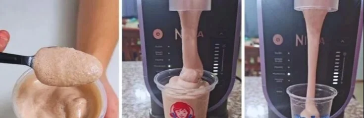 Delicious homemade Ninja Slushie inspired by Wendy's Frosty recipe.