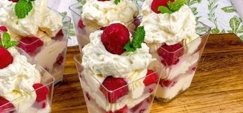 No Bake Lemon Raspberry Cheesecake Cups