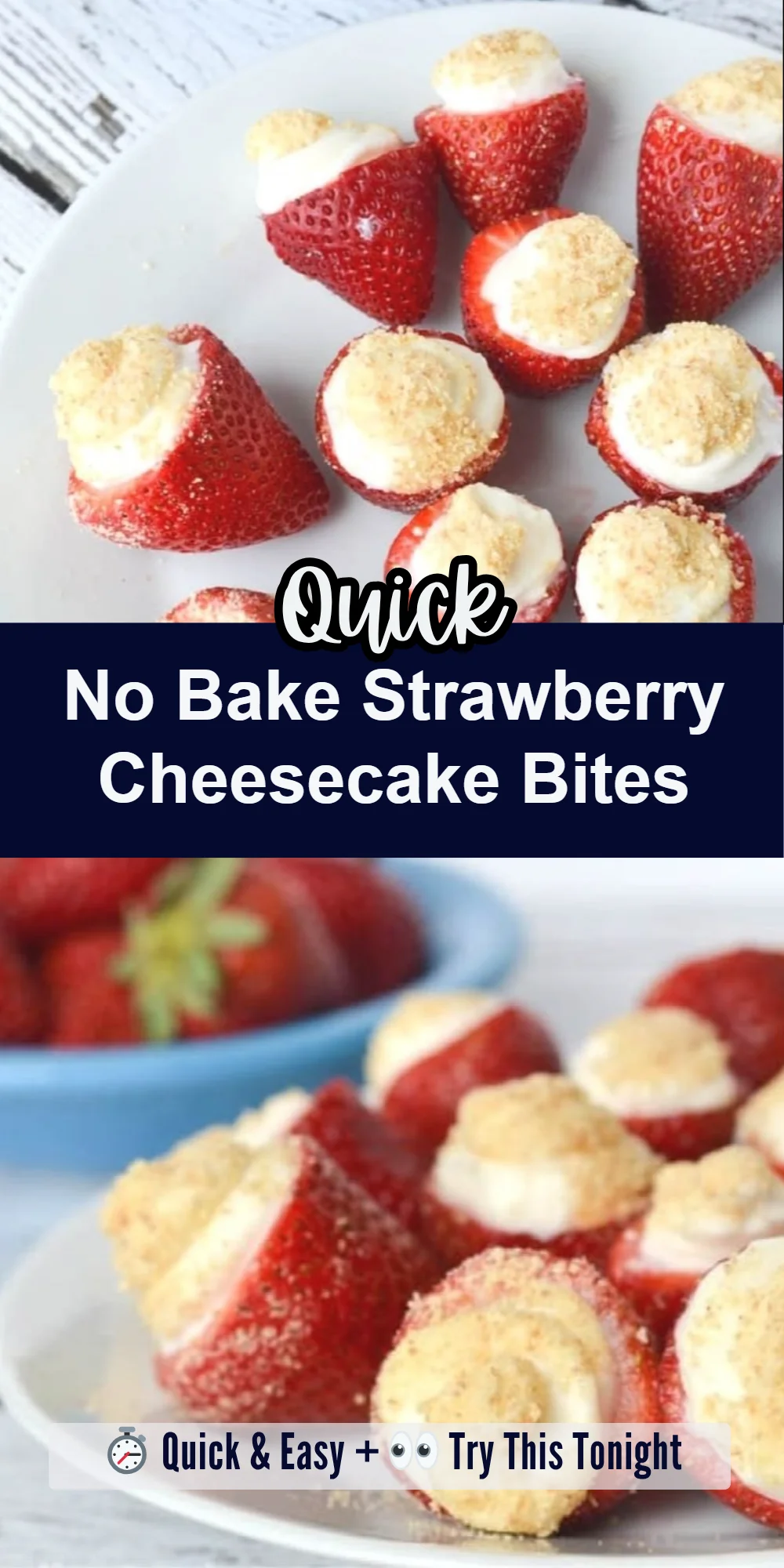 No Bake Strawberry Cheesecake Bites
