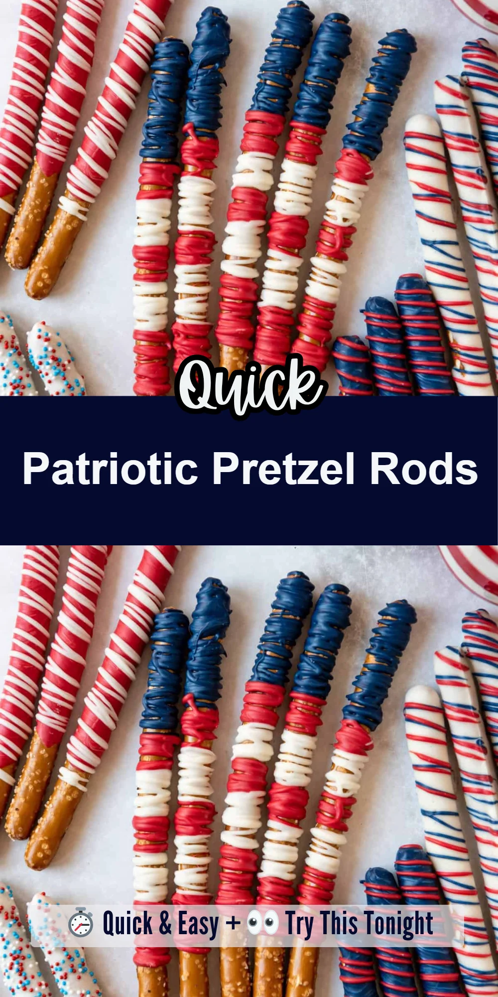 Patriotic Pretzel Rods