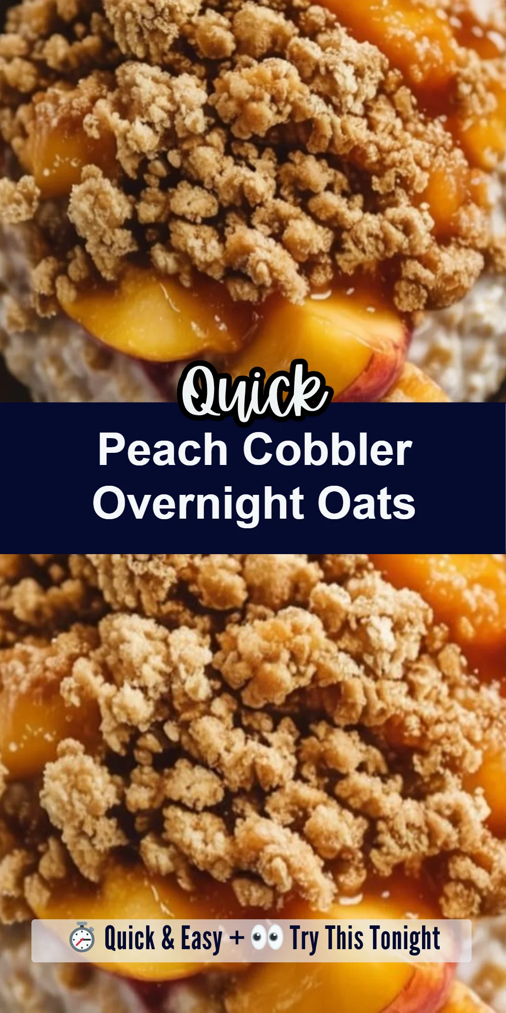 Peach Cobbler Overnight Oats