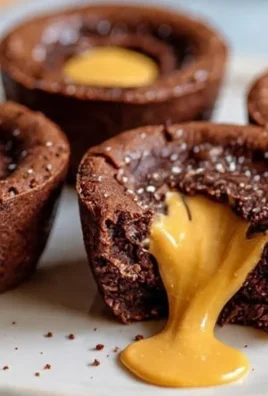 Decadent peanut butter chocolate lava cups with molten centers