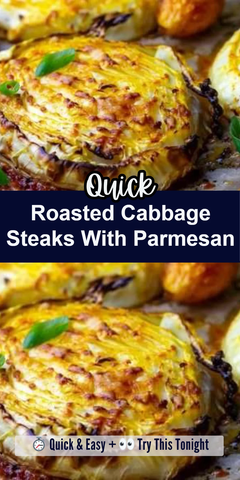 Roasted Cabbage Steaks With Parmesan