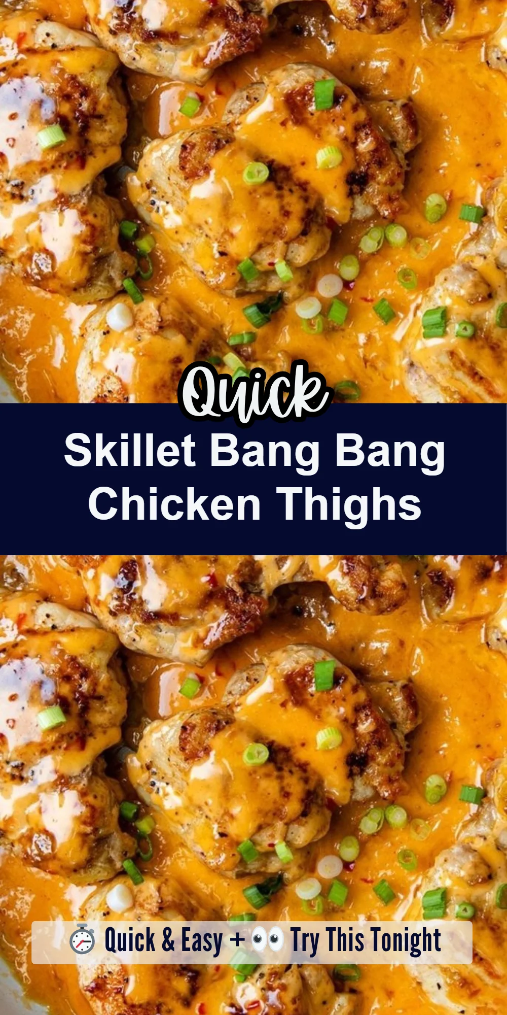 Skillet Bang Bang Chicken Thighs