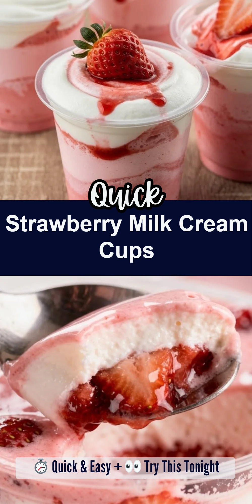 Strawberry Milk Cream Cups