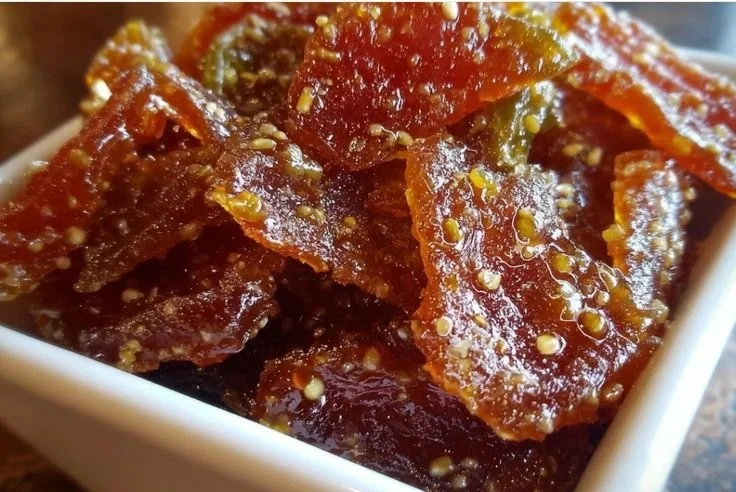 Jar of sweet and spicy cowboy candy with jalapeños and sugar