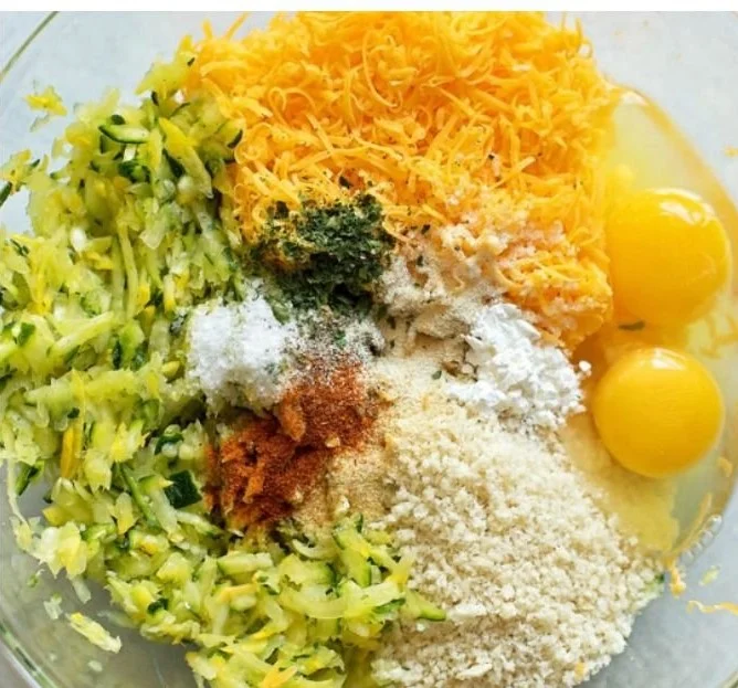 Delicious cheesy zucchini tots served on a plate