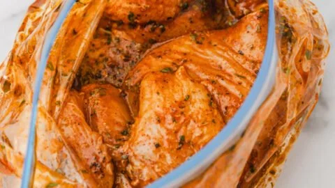 Delicious marinated Mexican chicken ready for grilling
