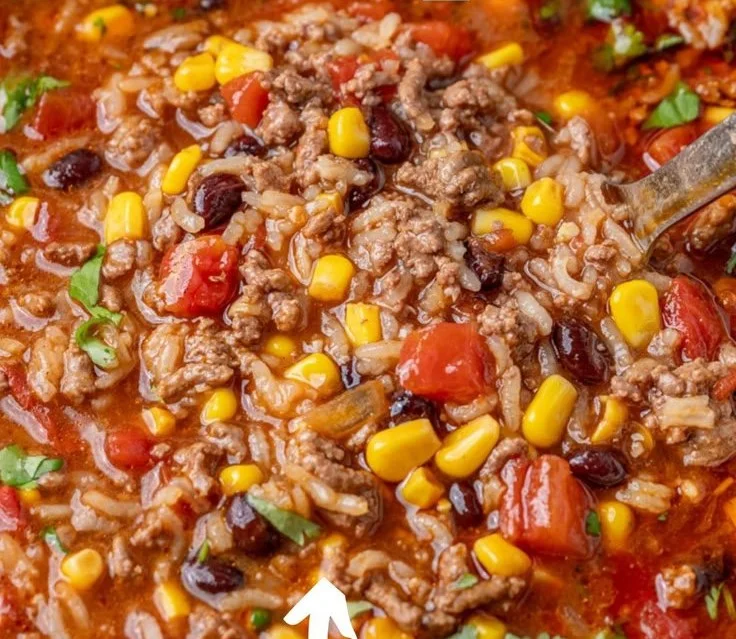Delicious Mexican beef soup with vegetables and spices
